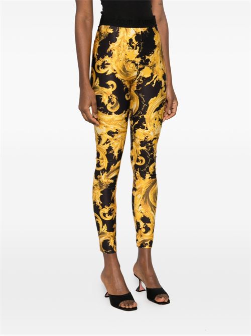 Pantalone donna Versace Jeans Couture nero oro Versace jeans Couture | 80HAC101JS532G89